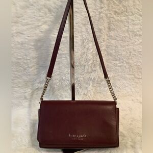 Kate Spade Staci Small Flap Crossbody Bag in Cherrywood